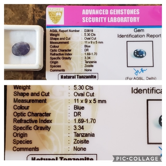 Genuine 5.30ct Natural Tanzanite Loose Gem - Picture 5 of 5